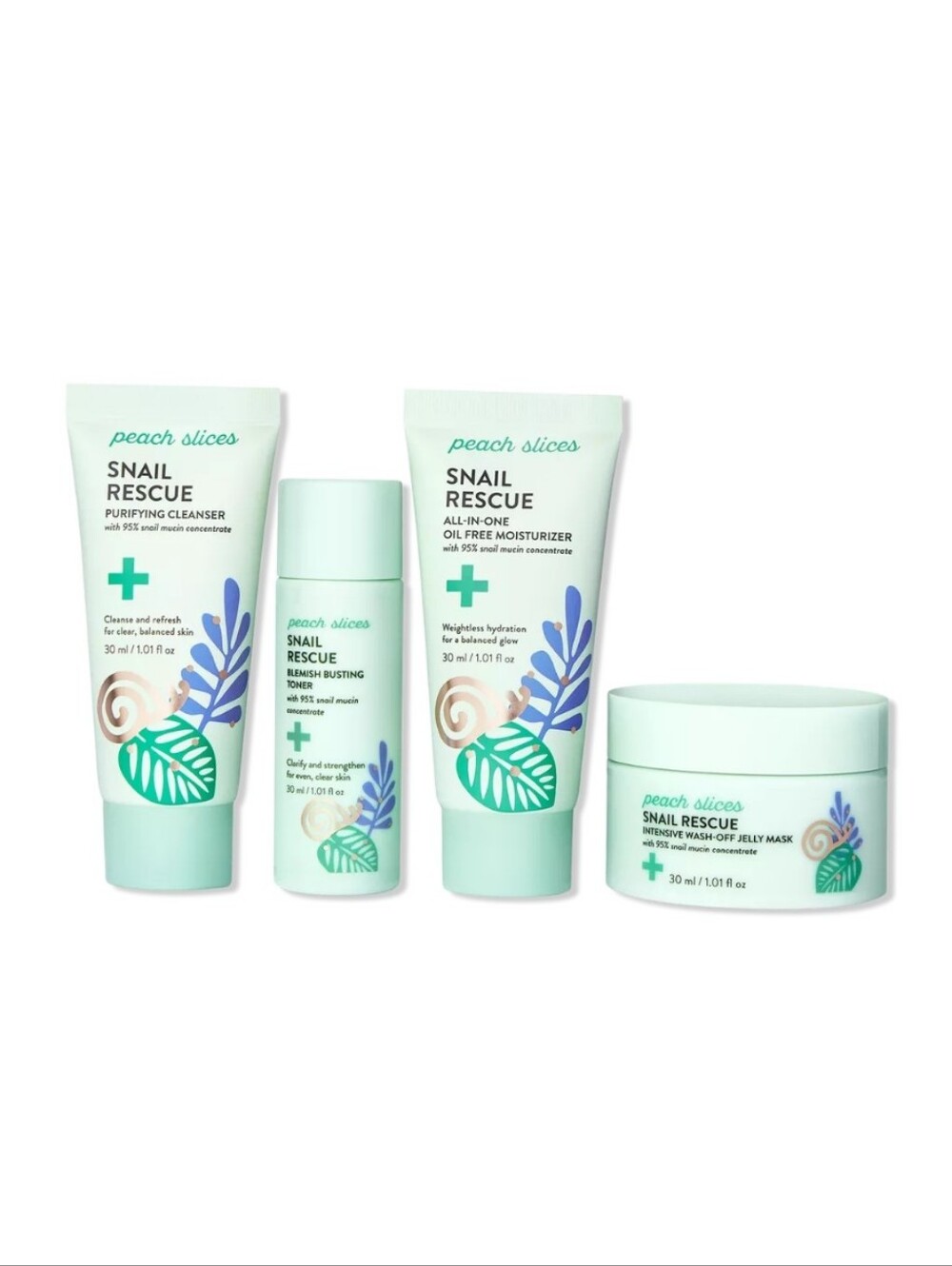 PEACH SLICES SNAIL RESCUE TRAVEL SKINCARE SET.